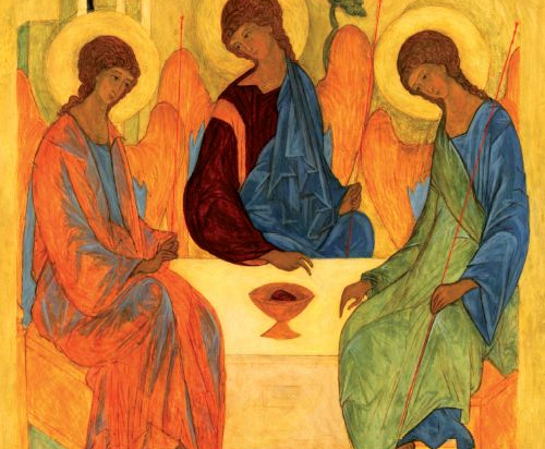 Icon on wood, 384 medium size - Holy Trinity