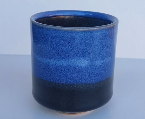 Decorated cup Bleu and Black