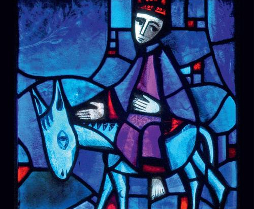 Icon on wood, small - Stained-glass window: Palm Sunday