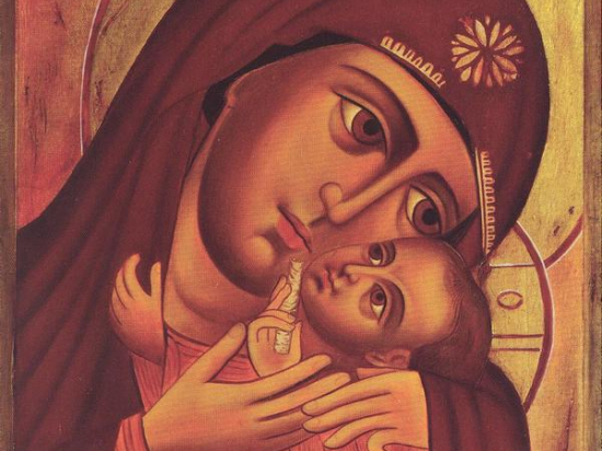 Icon on wood, 387 medium size - Virgin of Korsum