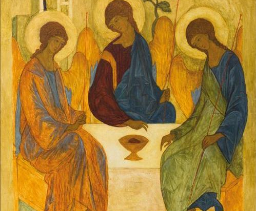 Icon on wood, 384 small - Holy Trinity