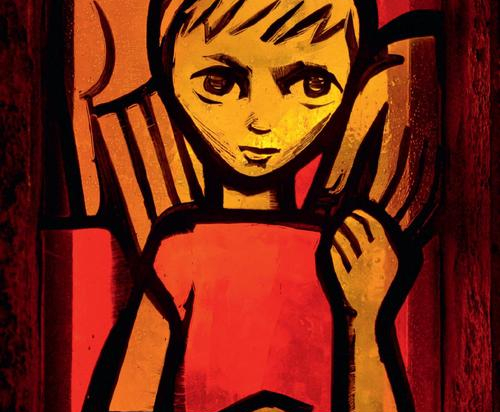 Icon on wood, 210 small - Stained-glass window: Isaac