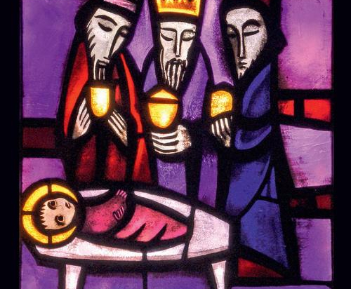 Icon on wood, small - Stained-glass window: Epiphany