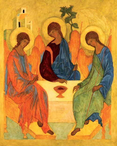 Ikone auf Holz, mittlerer Größe – heilige Dreifaltigkeit