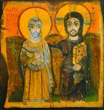 Ikone auf Holz, mittlerer Größe – Christus und sein Freund