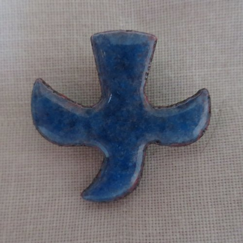 Pendentifs croix « colombe » (Pins n°91) - bleu