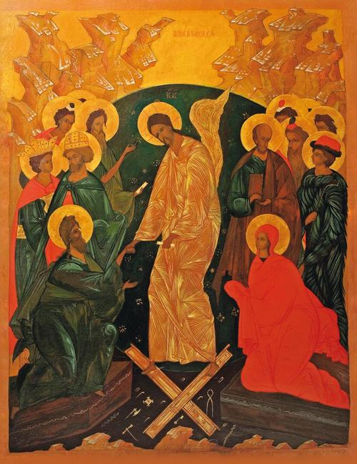 Icon on cardboard, 306 medium size - Icon of Resurrection