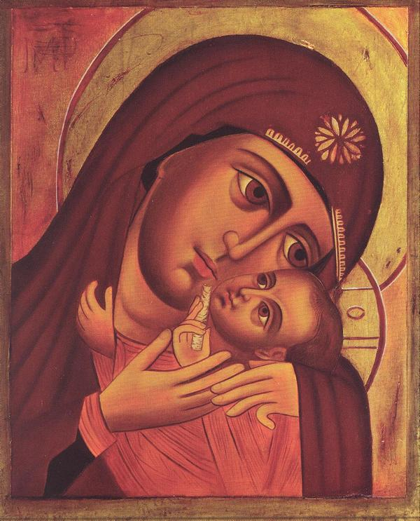 Icon on wood, 387 small - Virgin of Korsum