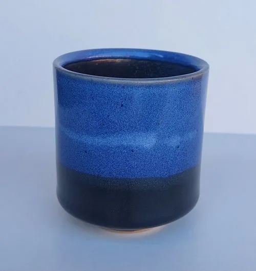 Product Decorated cup Bleu and Black Image