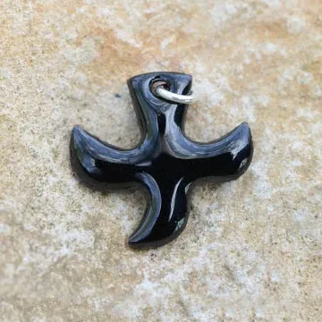 Product Dove pendant with cord (2 x 2 cm) - Black (n°36) Image