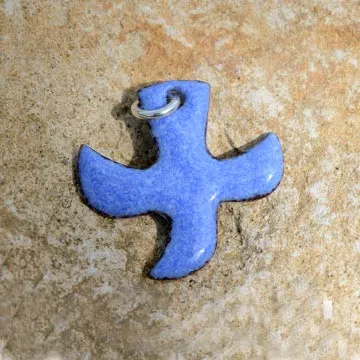 Product Dove pendant with cord (2 x 2 cm) - Light Blue (n°32) Image