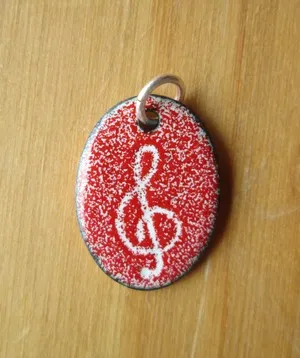 Product Pendant with cord (n°56) Red Image