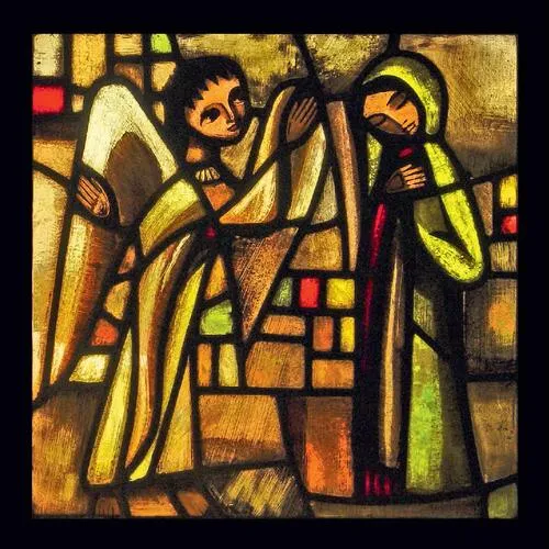 Product Icon on wood, small - Stained-glass window: Annunciation Image