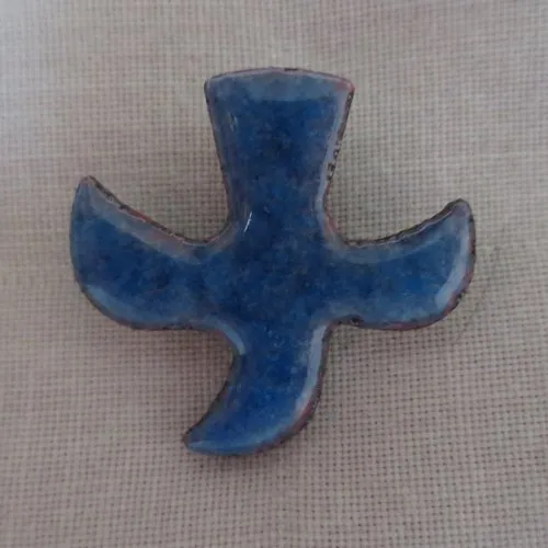 Product Cross "Dove" (Pins n°91) - Blue Image
