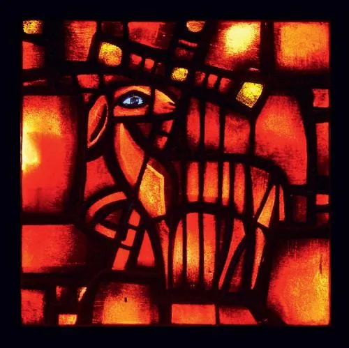 Product Icon on wood, small - Stained-glass window: Easter Image